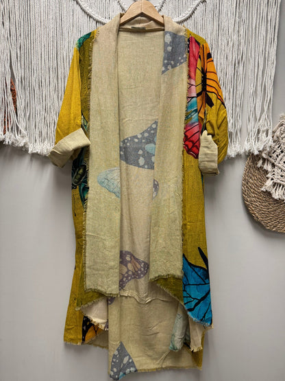 Butterfly Euphoria Duster - ivyandlavyboutique LeParisPetit by I Love Linen