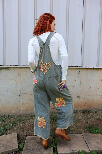 Butterfly Euphoria Overall - ivyandlavyboutique Blue Velvet