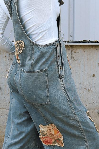 Butterfly Euphoria Overall - ivyandlavyboutique Blue Velvet