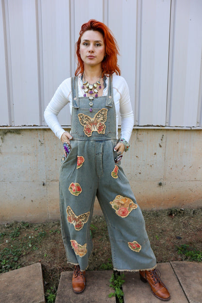 Butterfly Euphoria Overall - ivyandlavyboutique Blue Velvet