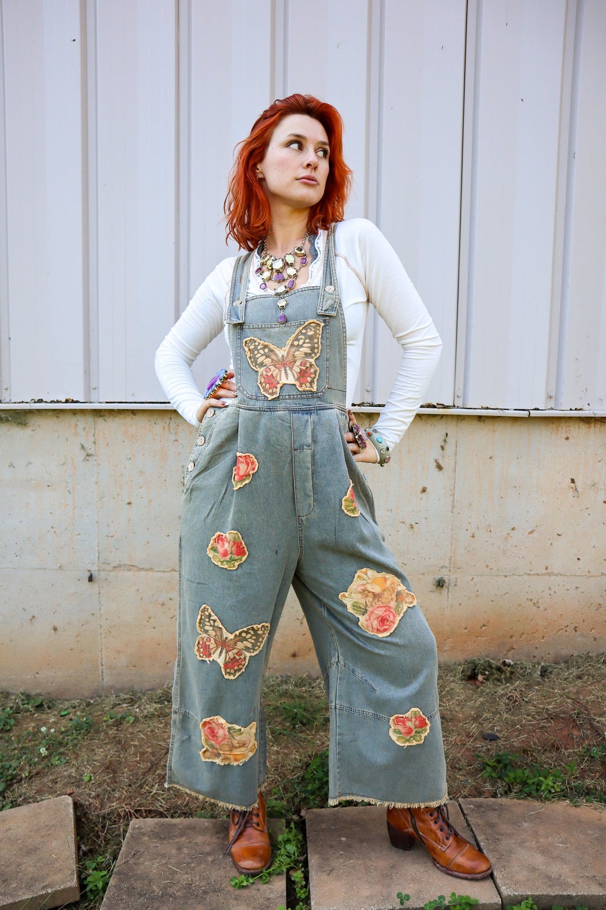 Butterfly Euphoria Overall - ivyandlavyboutique Blue Velvet