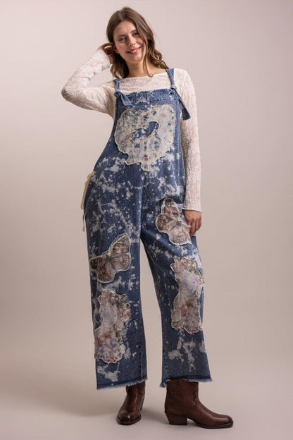Butterfly Flit Boho Overalls - Boho Wanderlust Boutique Blue Velvet