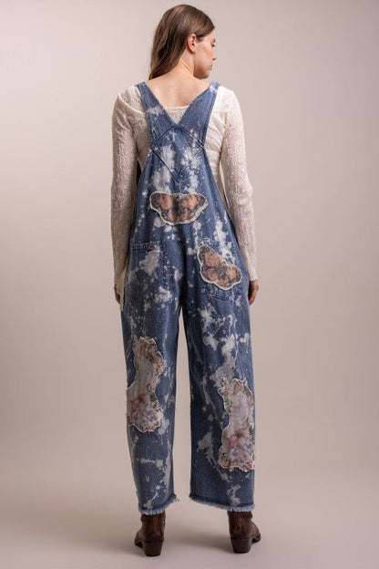Butterfly Flit Boho Overalls - Boho Wanderlust Boutique Blue Velvet