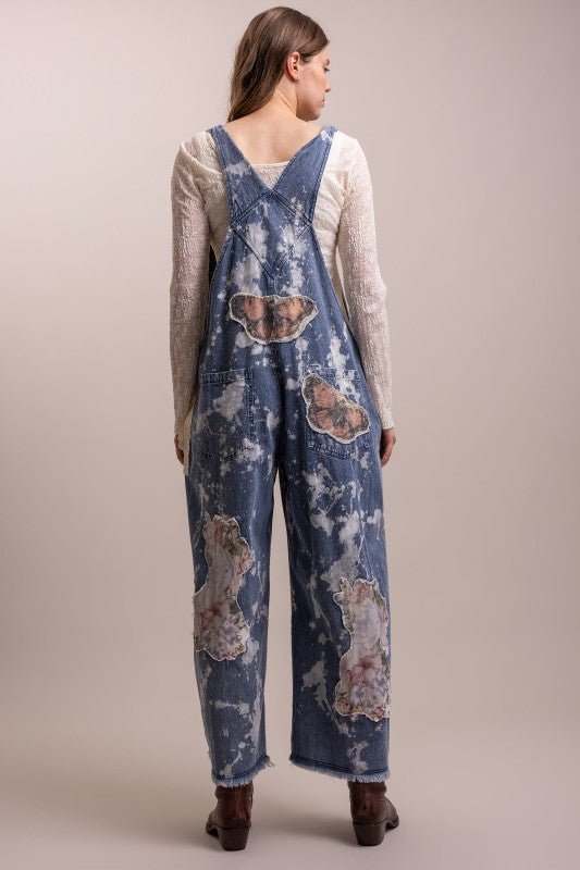 Butterfly Flit Boho Overalls - Boho Wanderlust Boutique Blue Velvet
