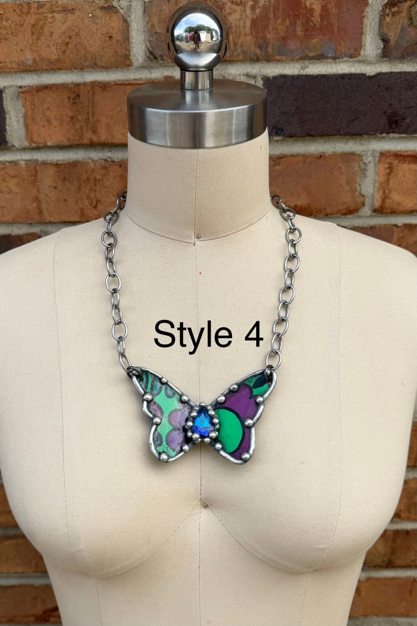Butterfly Flit Tin Necklaces - ivyandlavyboutique Art by Amy
