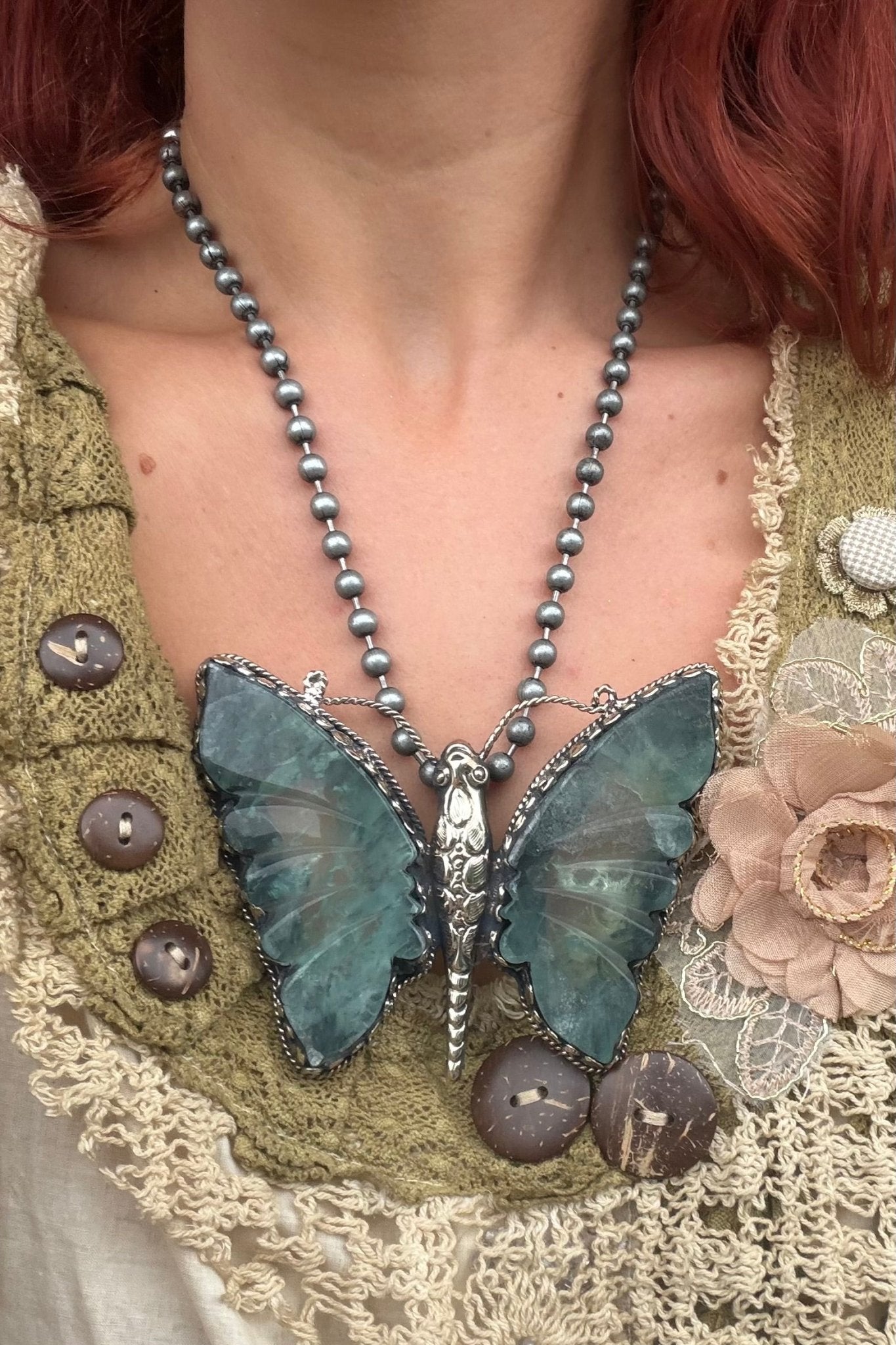 Butterfly Garden BIG Necklace - 3 - ivyandlavyboutique ivyandlavyboutique