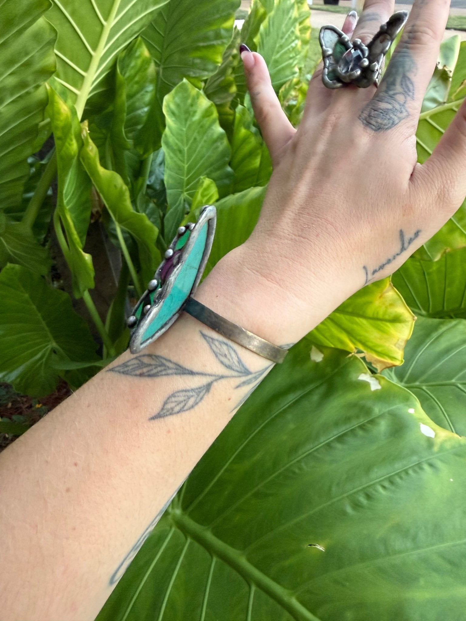 Butterfly Recycled Tin Ring or Bracelet w/ Gemstone - ivyandlavyboutique ivyandlavyboutique