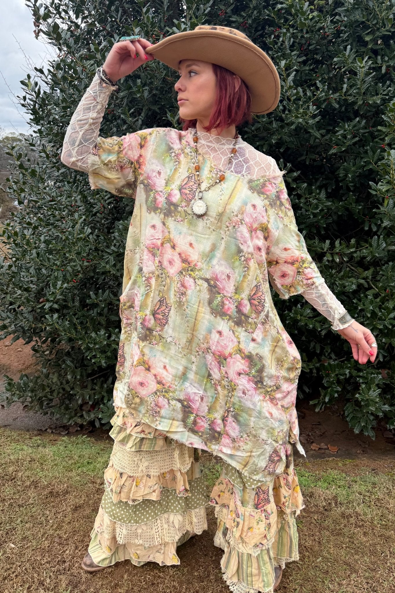 Butterfly Ruffle Pant - ivyandlavyboutique A Rare Bird Shop