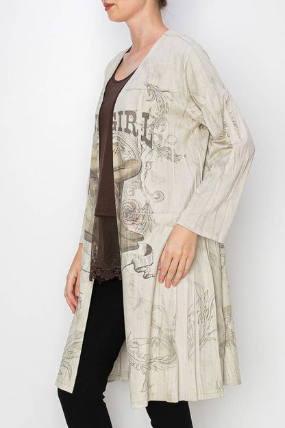 Buttery Faux Suede Longline Jacket With Pockets COWGIRL - ivyandlavyboutique Origami Apparel ~ Lace and Crochet inspired