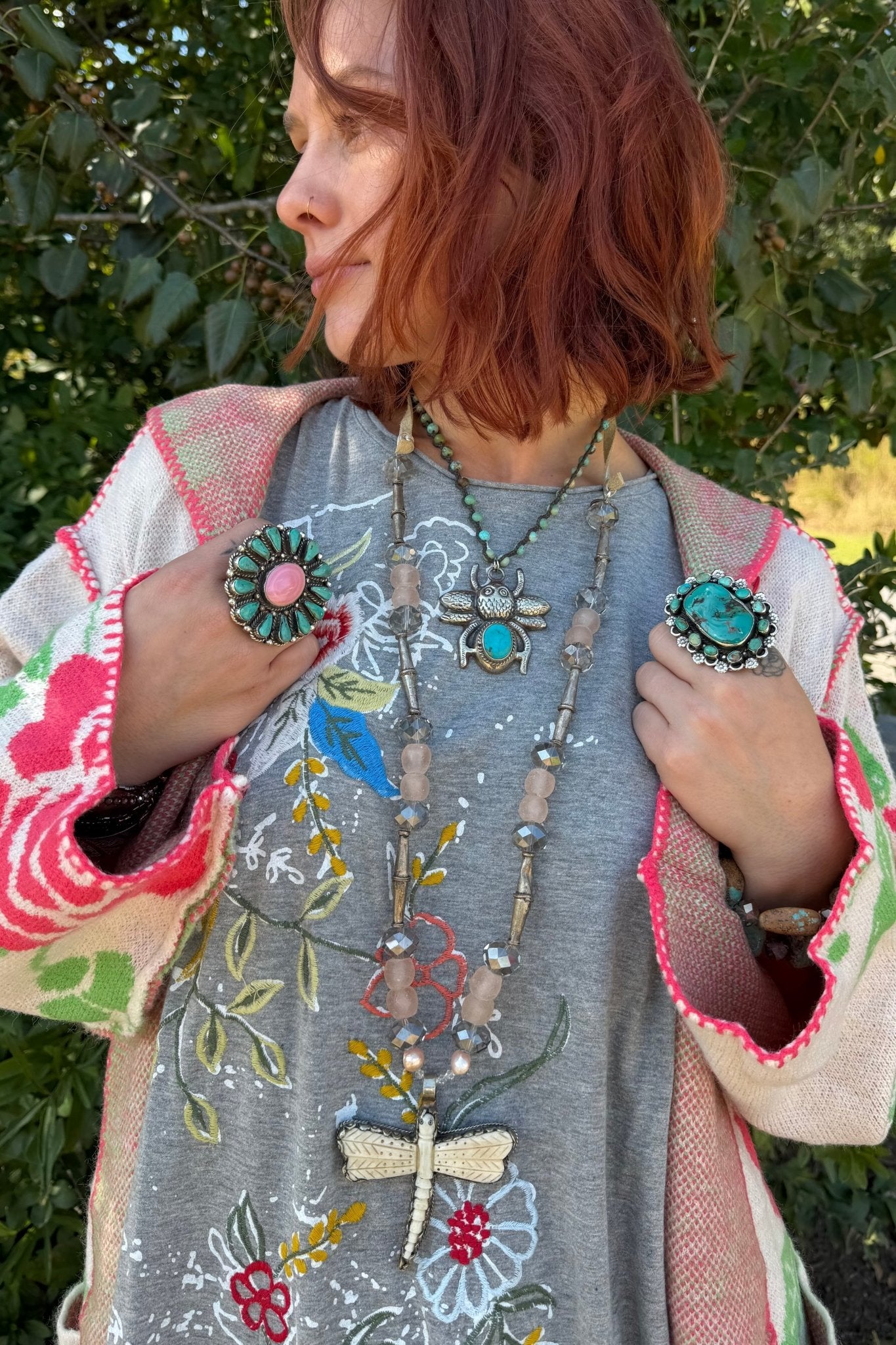 Buzzing Around Dragonfly Necklace - ivyandlavyboutique A Rare Bird Shop