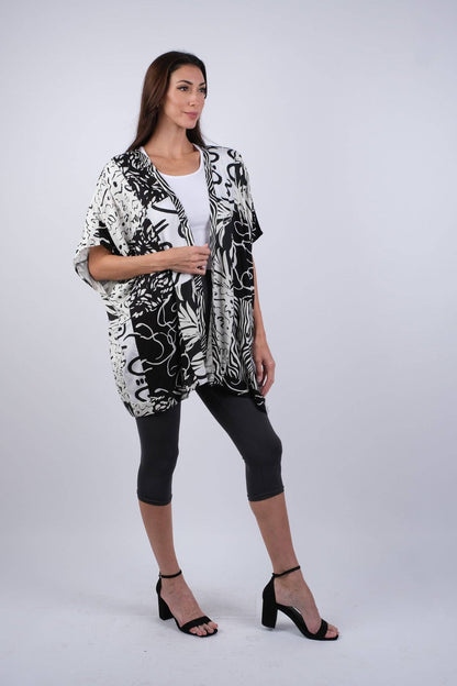 Black & White Aura Patchwork Cardigan