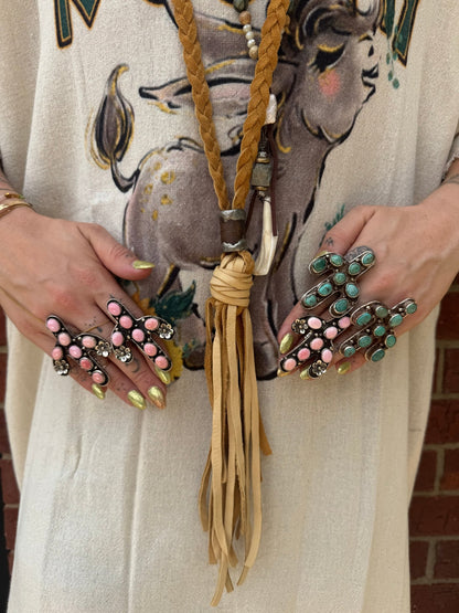 Cactus in Gemstone Ring - ivyandlavyboutique ivyandlavyboutique