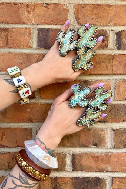 Cactus Pottery Ring - ivyandlavyboutique Art by Amy