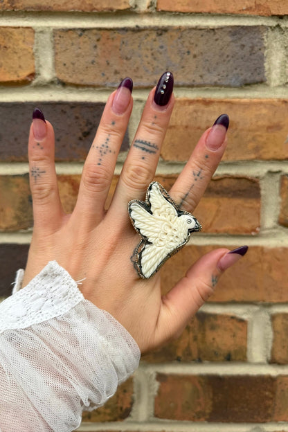 Carved Dove Ring - ivyandlavyboutique ivyandlavyboutique