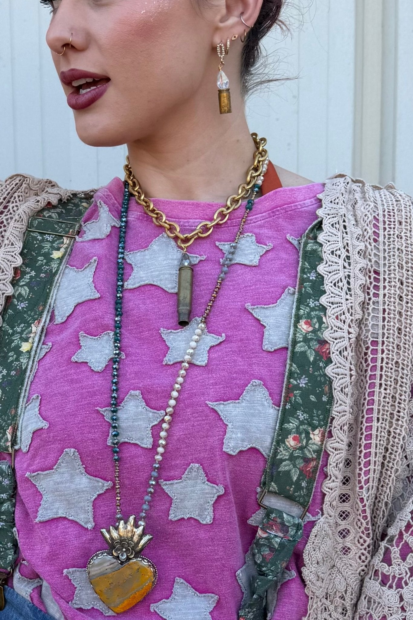 Carved Heart on Chain - ivyandlavyboutique ivyandlavyboutique