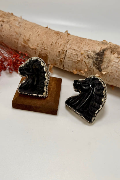 Carved Horse Head w/ Mane Ring - ivyandlavyboutique ivyandlavyboutique