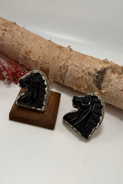 Carved Horse Head w/ Mane Ring - ivyandlavyboutique ivyandlavyboutique