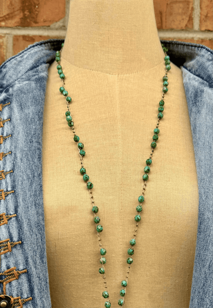 Carved Moon Face Necklace on Knotted Gemstone Chain - ivyandlavyboutique ivyandlavyboutique