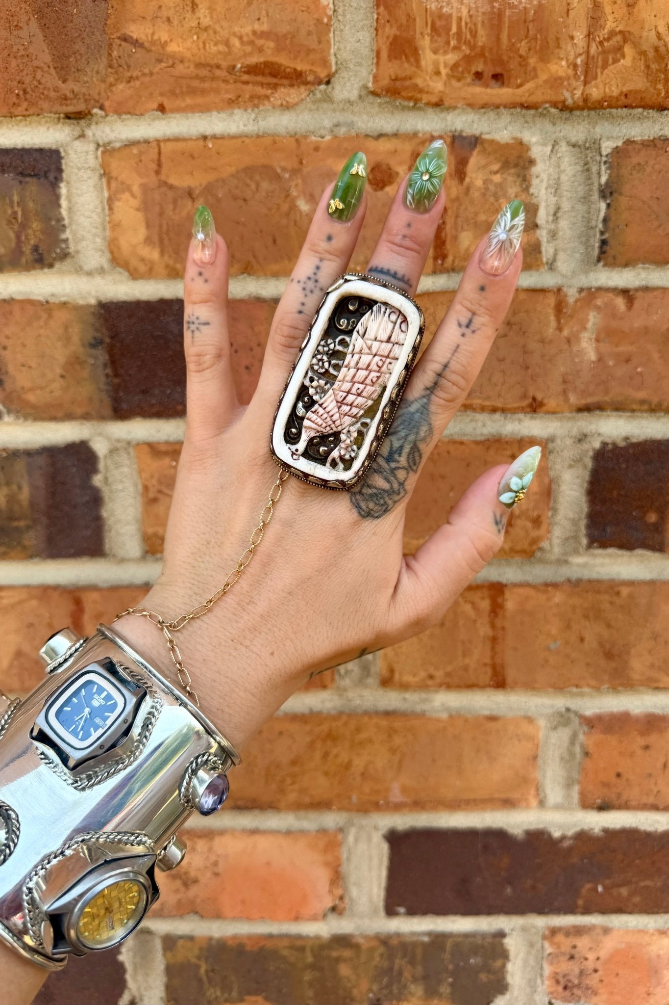 Carved Peacock Ring - ivyandlavyboutique ivyandlavyboutique
