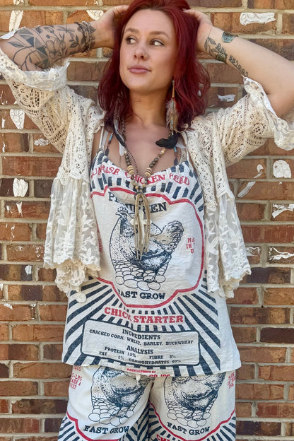 Chicken on the Run Printed Tank Top - ivyandlavyboutique Kathmandu Imports