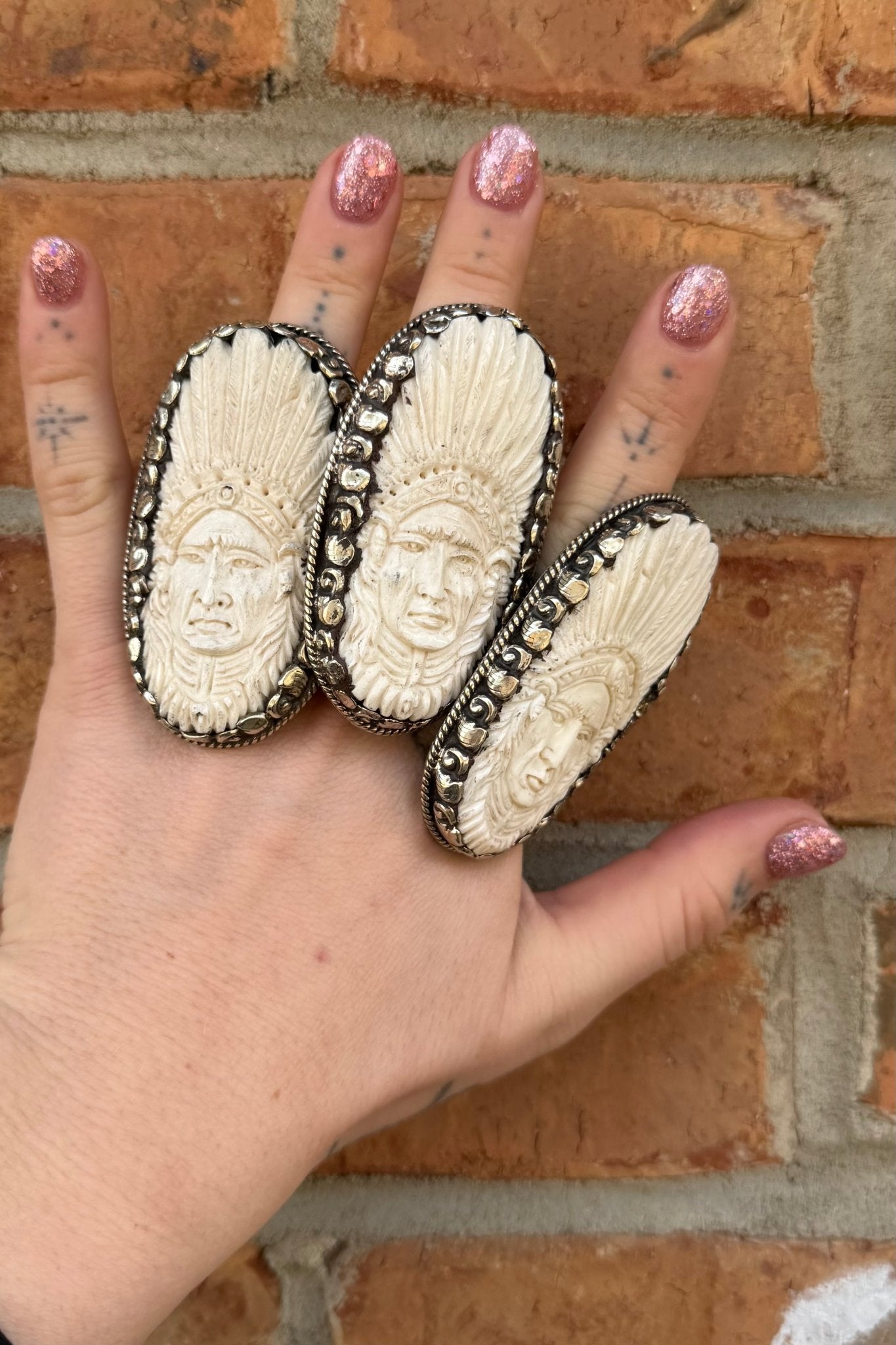 Chief Carved Statement Ring - ivyandlavyboutique ivyandlavyboutique