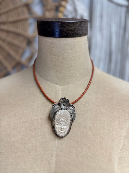Chief Head Necklace - ivyandlavyboutique ivyandlavyboutique