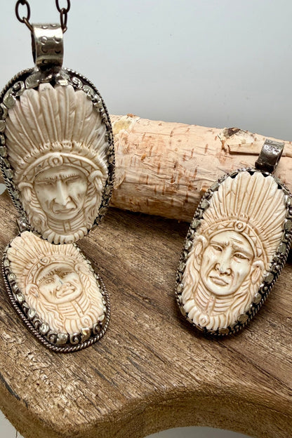 Chief Head Pendant - ivyandlavyboutique ivyandlavyboutique