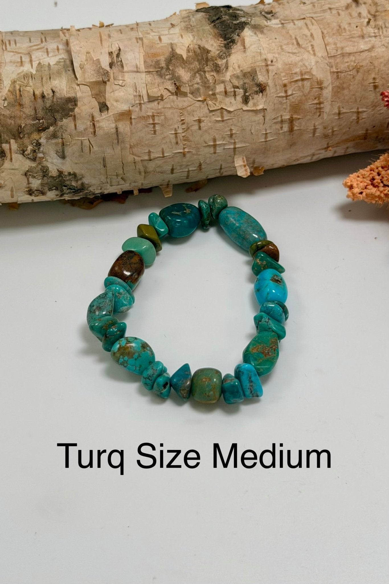 Chip Real Turquoise Stretch Bracelet - ivyandlavyboutique ivyandlavyboutique