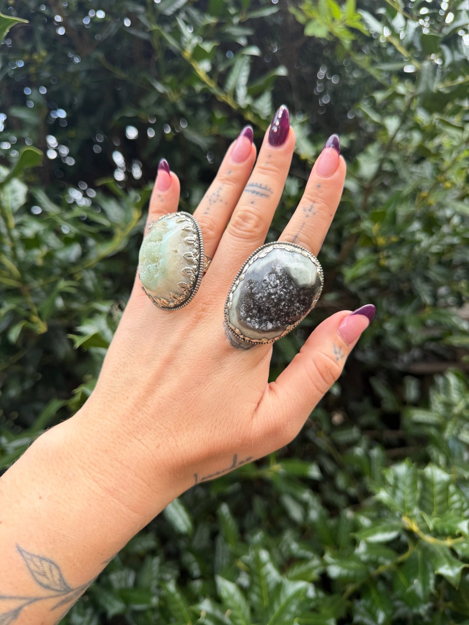 Chunky Raw Gemstone Nugget Ring Set 1 - ivyandlavyboutique ivyandlavyboutique