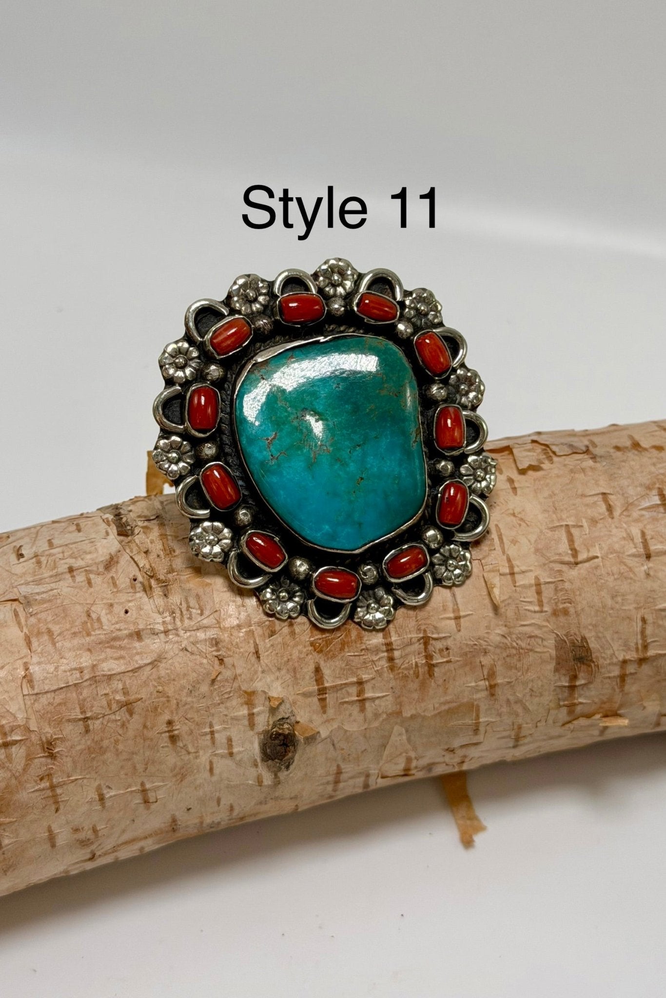 Chunky Turquoise & Carnelian Ring - ivyandlavyboutique ivyandlavyboutique
