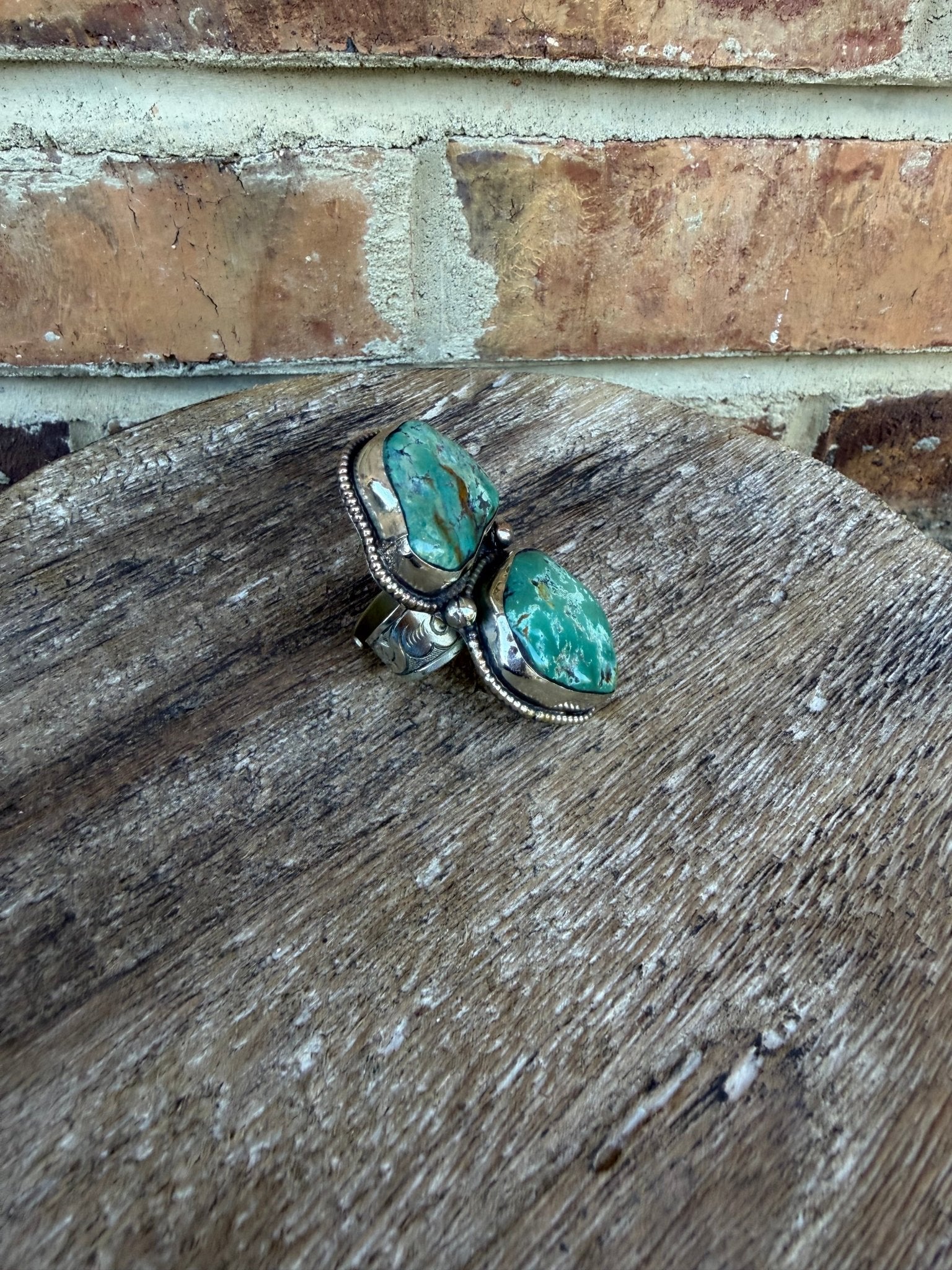 Chunky Turquoise Nugget Ring - 1 - ivyandlavyboutique ivyandlavyboutique