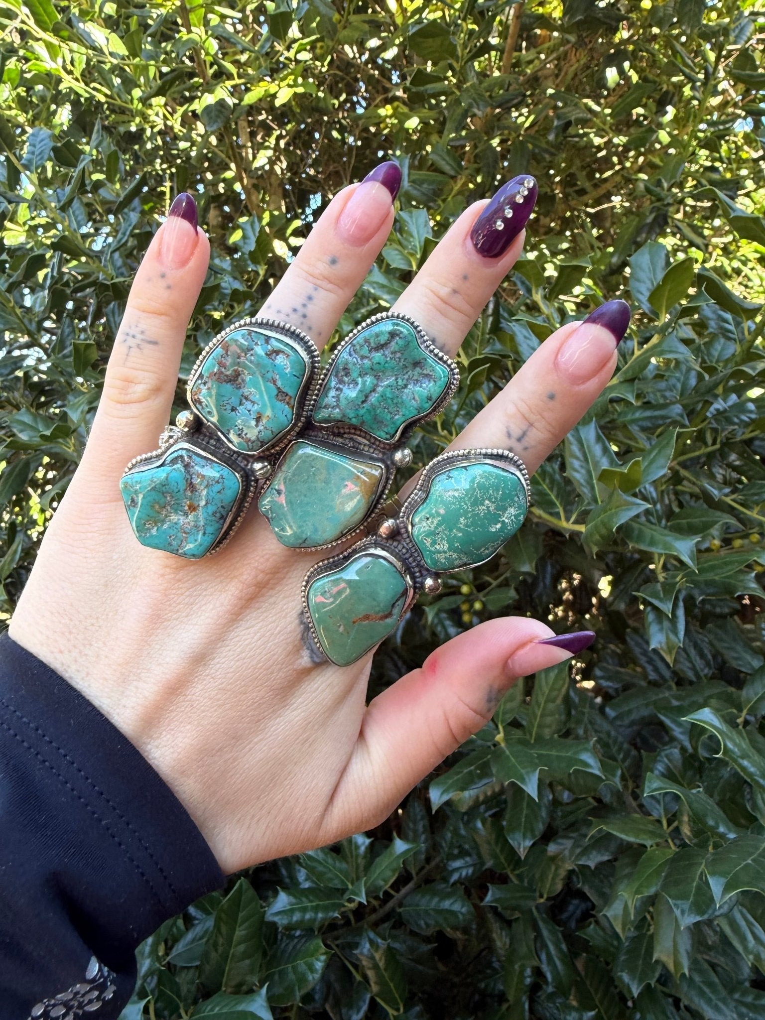 Chunky Turquoise Nugget Ring - 14, 15, & 16 - ivyandlavyboutique ivyandlavyboutique