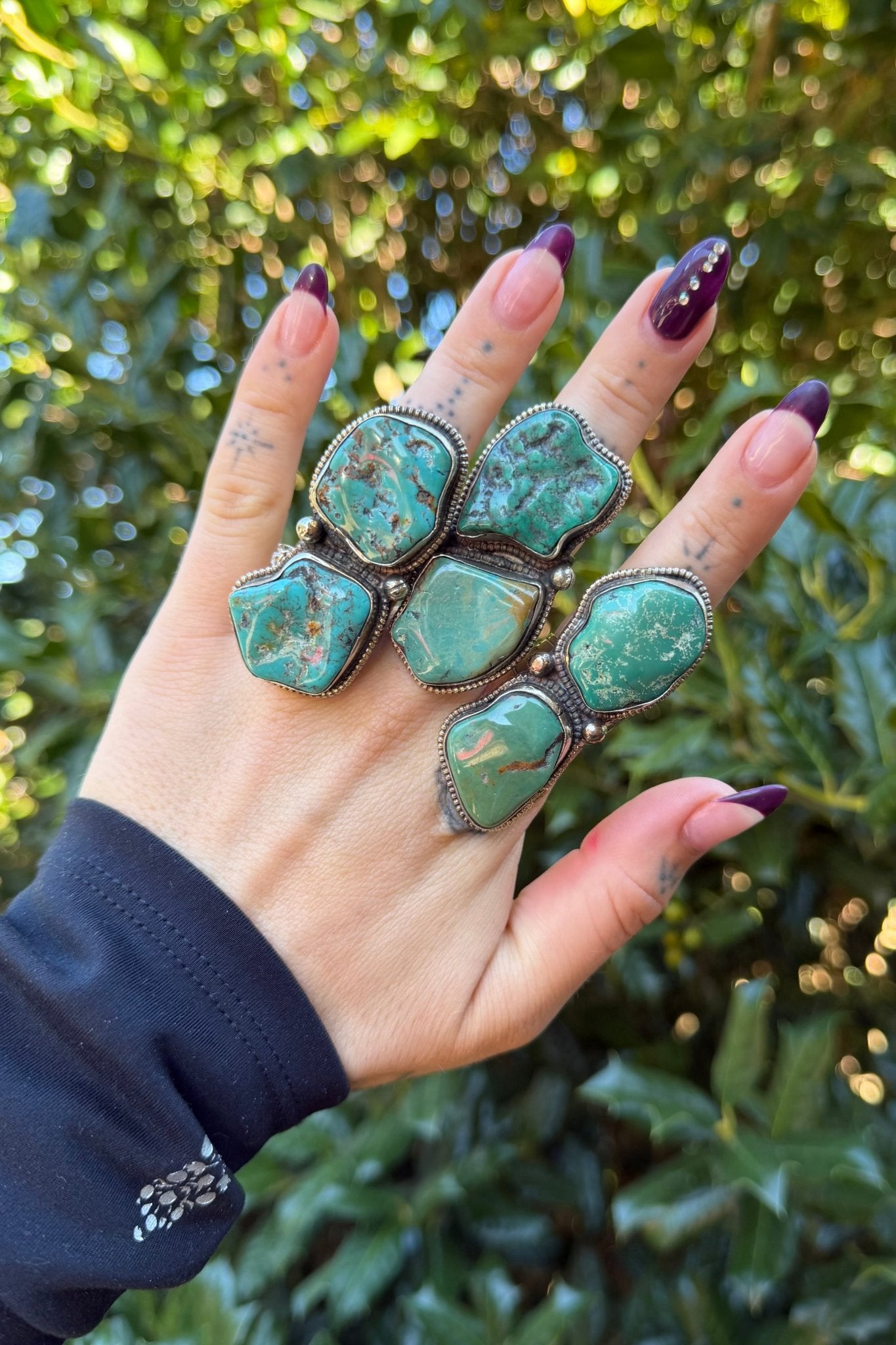 Chunky Turquoise Nugget Ring - 14, 15, & 16 - ivyandlavyboutique ivyandlavyboutique