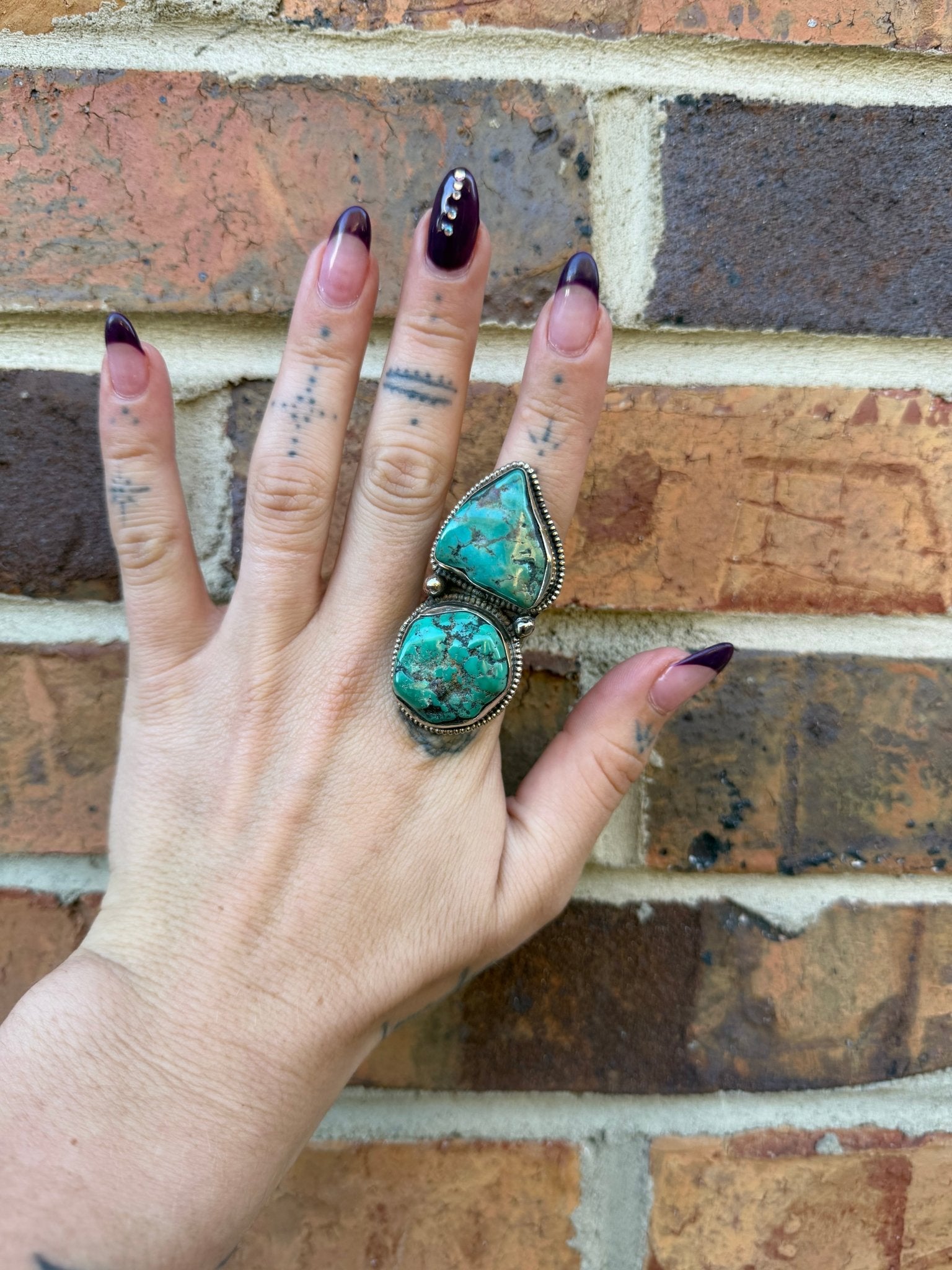 Chunky Turquoise Nugget Ring - 2 - ivyandlavyboutique ivyandlavyboutique