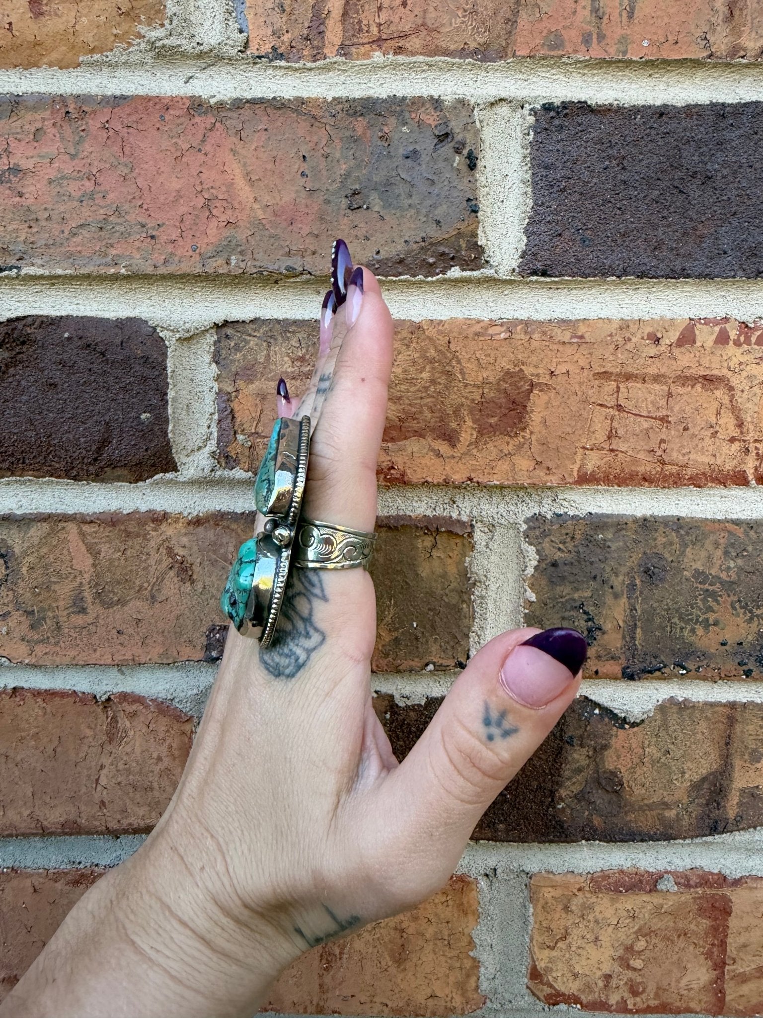 Chunky Turquoise Nugget Ring - 2 - ivyandlavyboutique ivyandlavyboutique