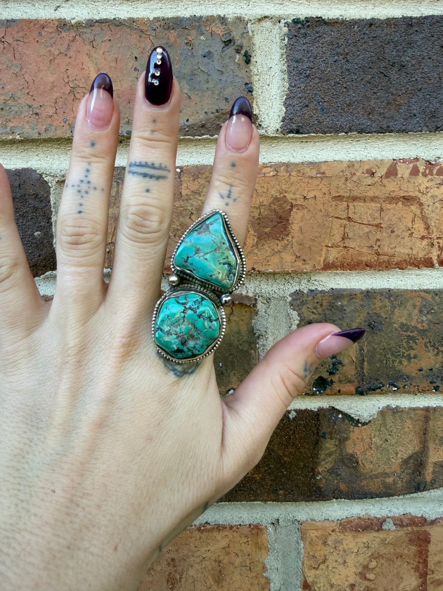 Chunky Turquoise Nugget Ring - 2 - ivyandlavyboutique ivyandlavyboutique