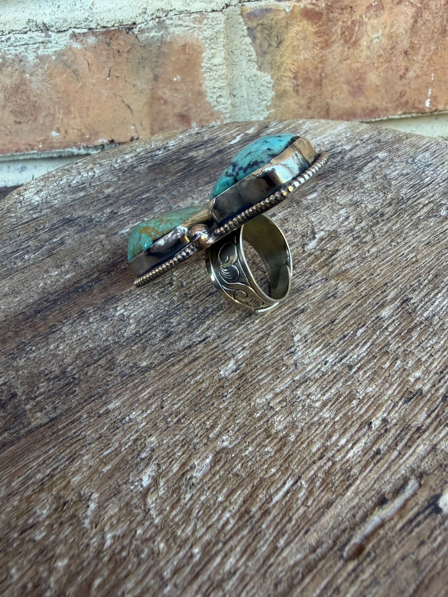 Chunky Turquoise Nugget Ring - 3 - ivyandlavyboutique ivyandlavyboutique