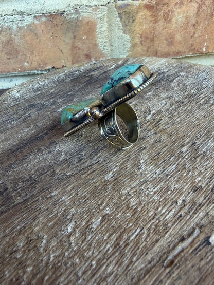 Chunky Turquoise Nugget Ring - 3 - ivyandlavyboutique ivyandlavyboutique