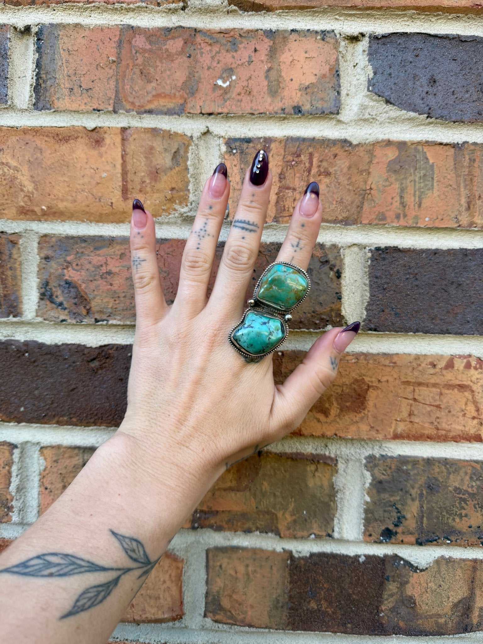 Chunky Turquoise Nugget Ring - 3 - ivyandlavyboutique ivyandlavyboutique