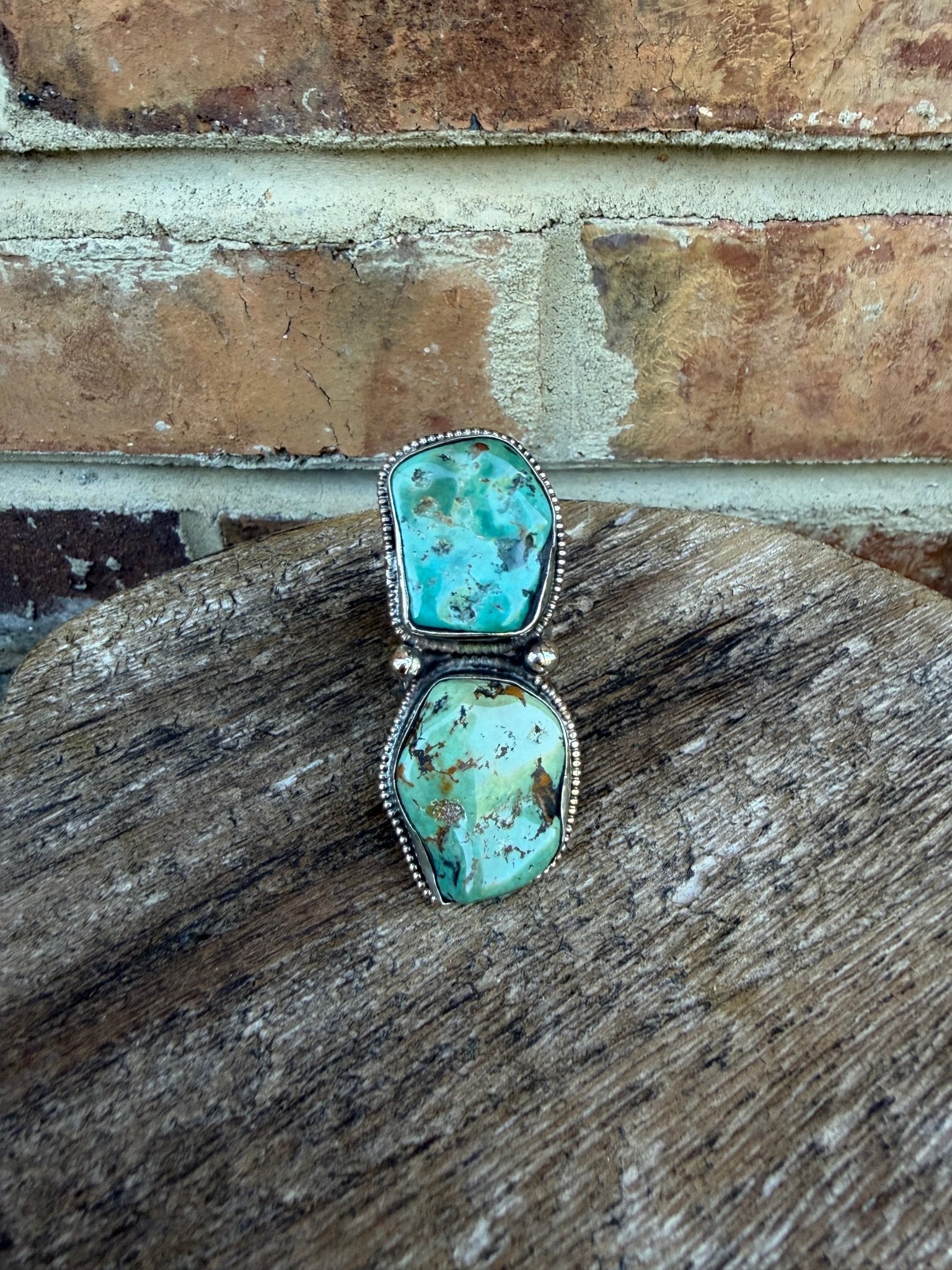 Chunky Turquoise Nugget Ring - 5 - ivyandlavyboutique ivyandlavyboutique