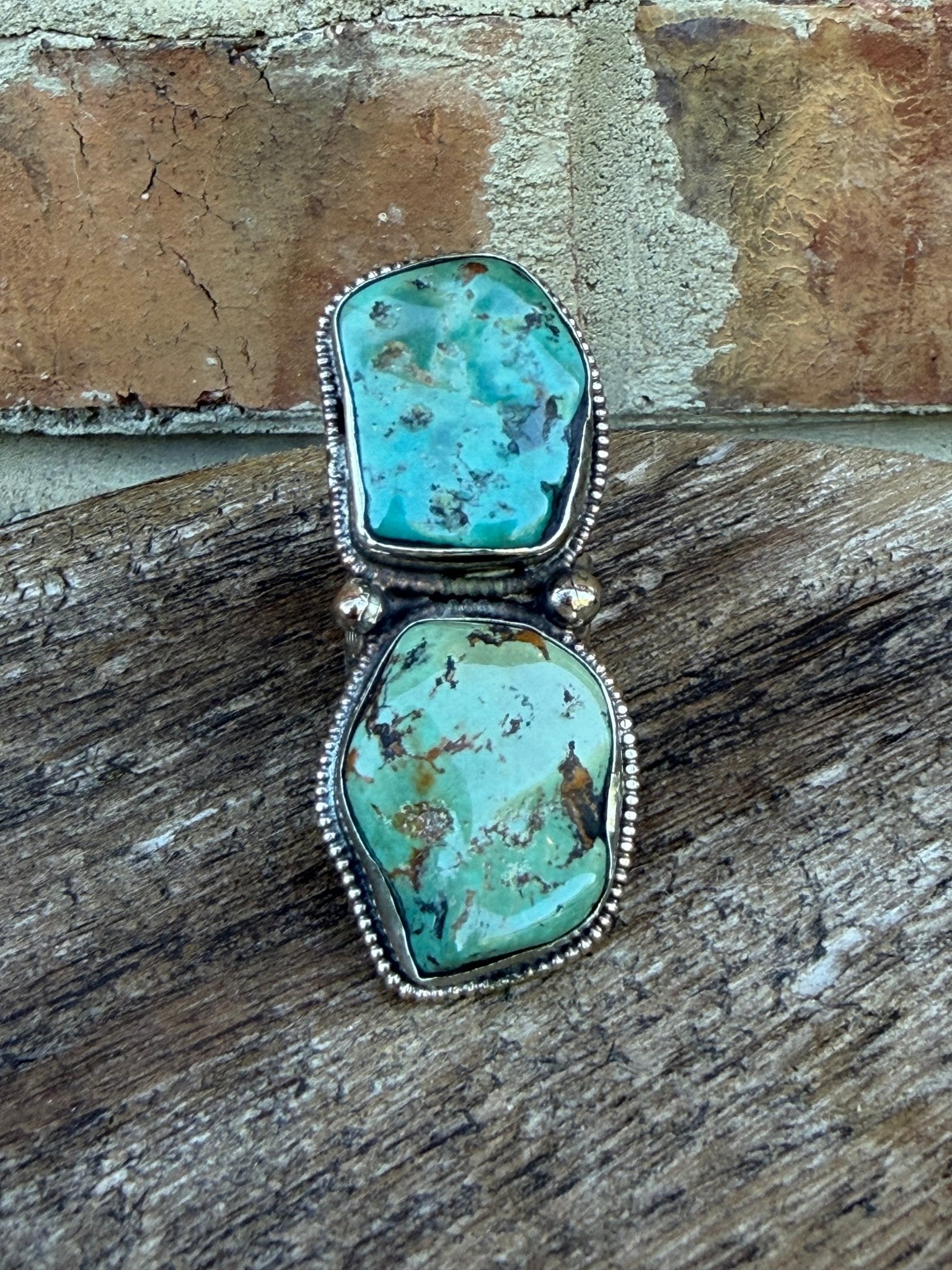 Chunky Turquoise Nugget Ring - 5 - ivyandlavyboutique ivyandlavyboutique