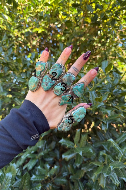 Chunky Turquoise Nugget Ring - Combo 1 - 5 - ivyandlavyboutique ivyandlavyboutique