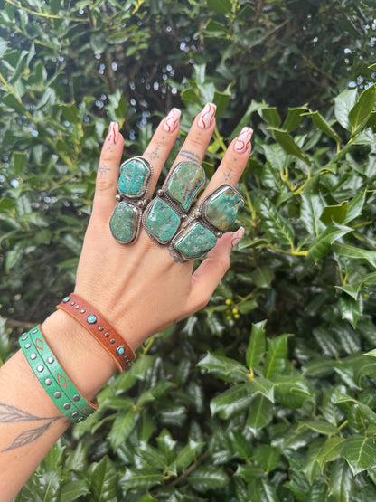 Chunky Turquoise Nugget Ring Set 1 - ivyandlavyboutique ivyandlavyboutique