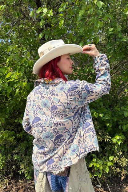 Circle Around Jacket - Sky  - ivyandlavyboutique Jaded Gypsy
