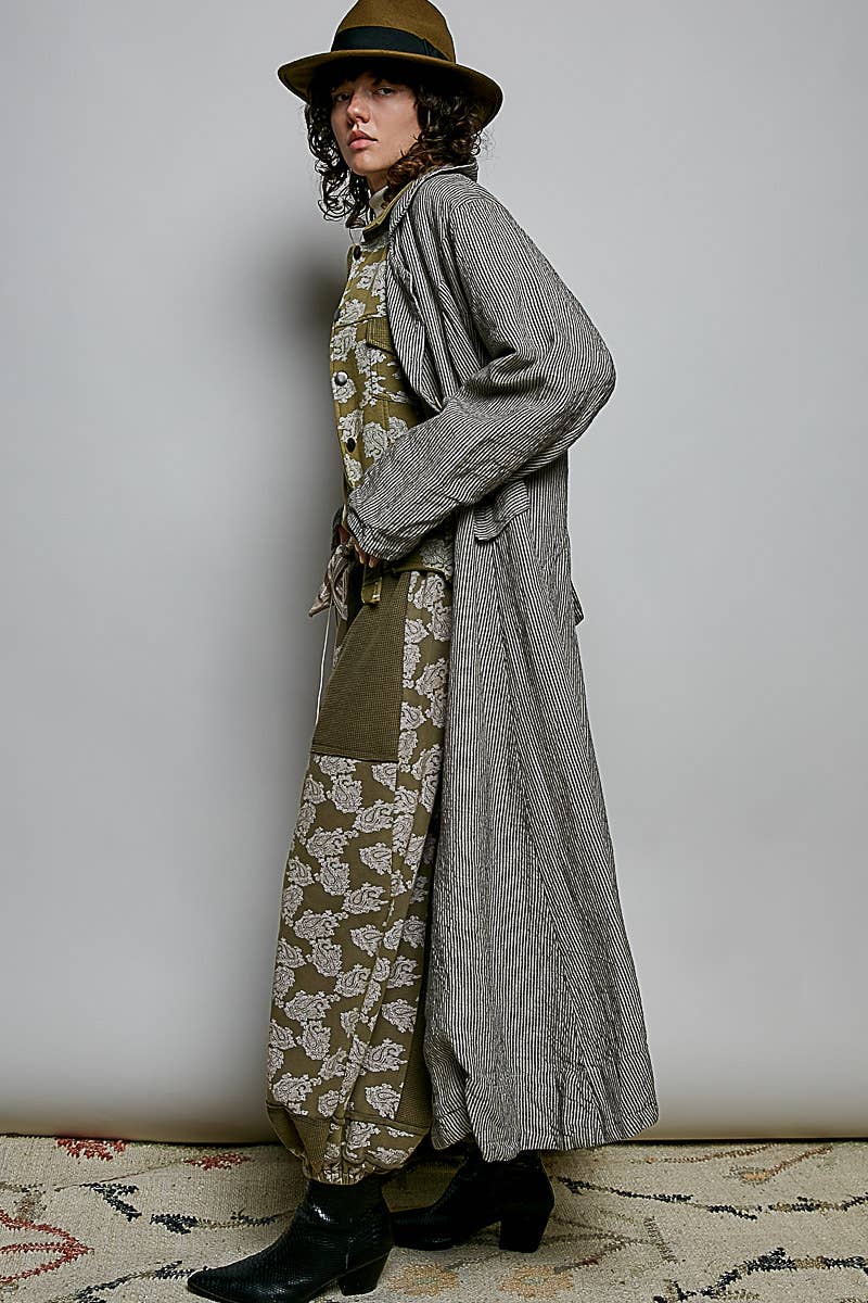 City Girl Soft Notched Collared Woven Maxi-Length Hem Duster Coat - ivyandlavyboutique Pol Clothing