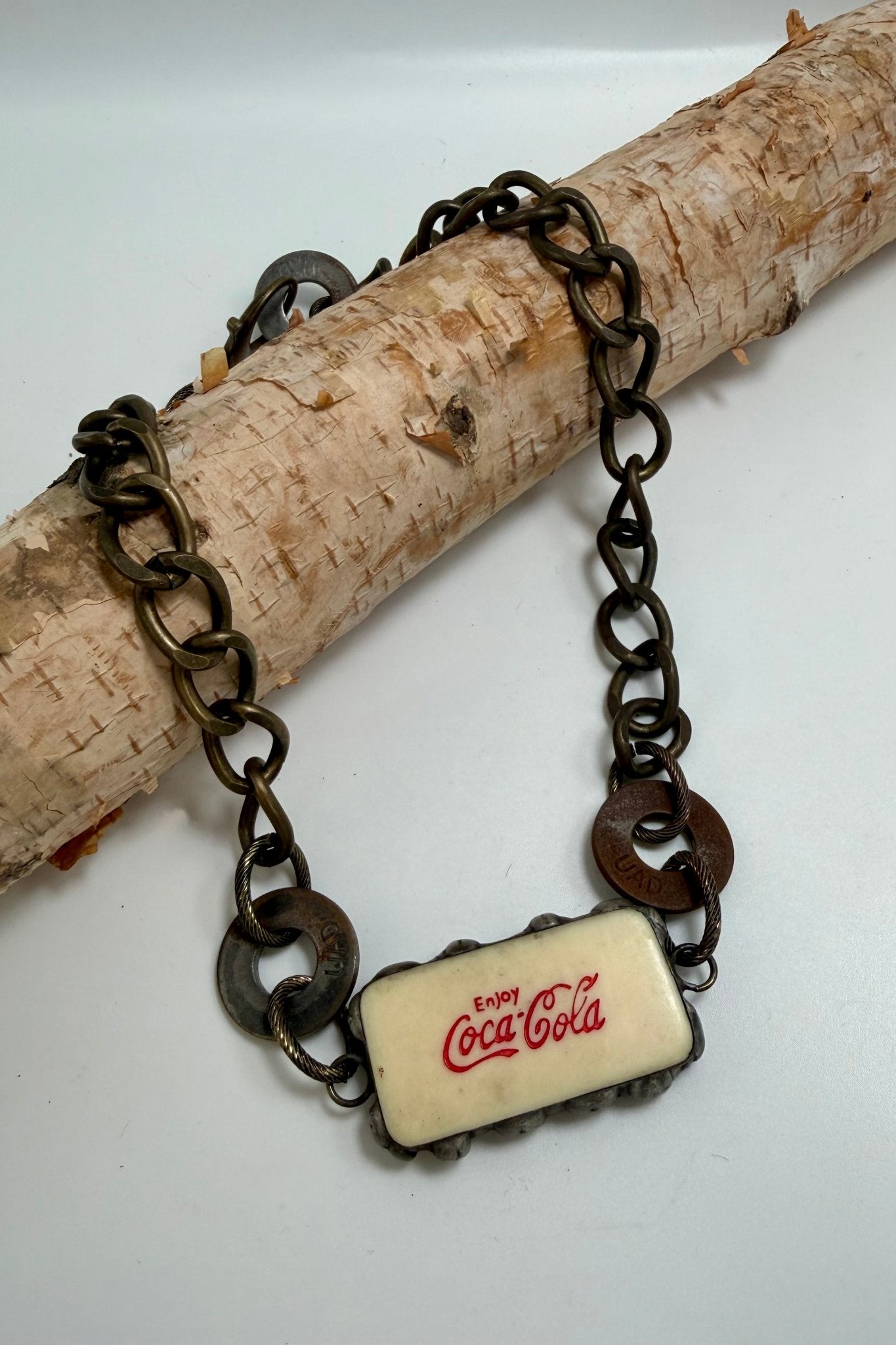 Classic Coca - Cola Domino Necklace - ivyandlavyboutique Art by Amy