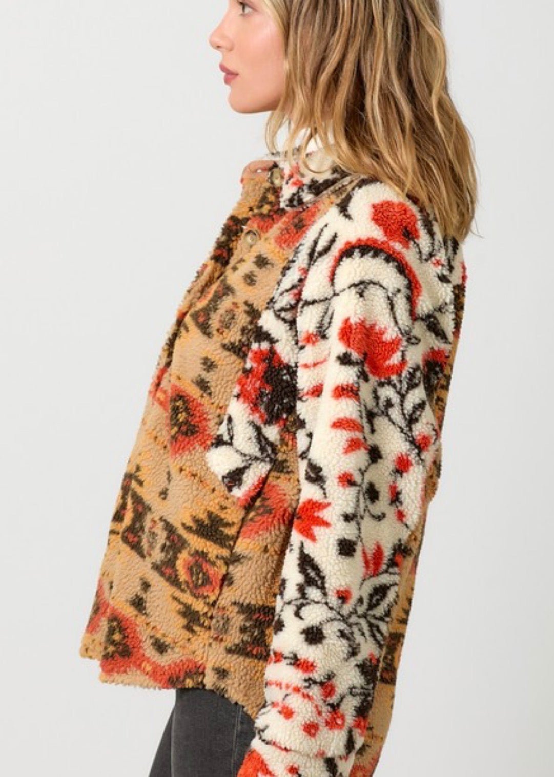 Color Block Printed Shacket - ivyandlavyboutique ivyandlavyboutique