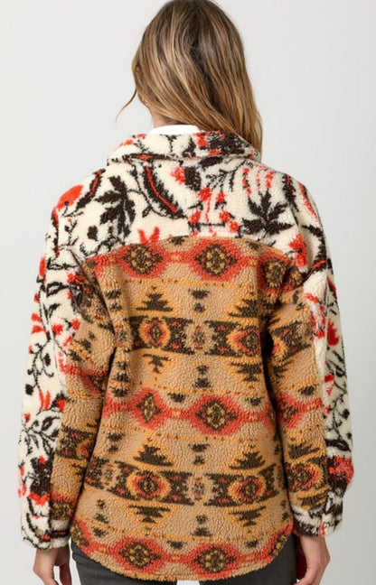 Color Block Printed Shacket - ivyandlavyboutique ivyandlavyboutique