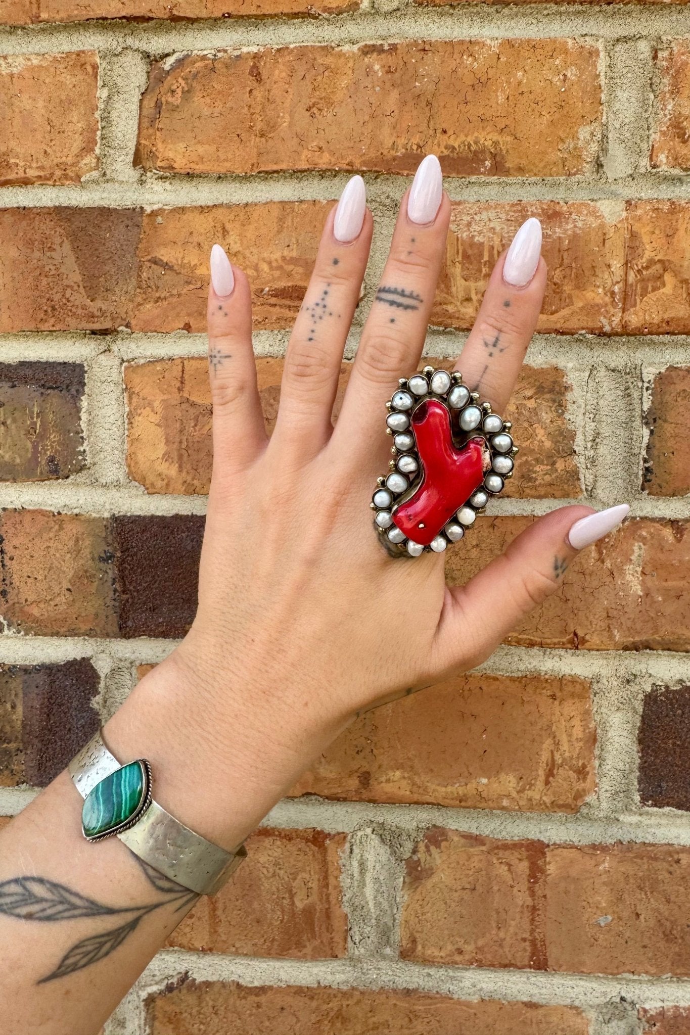 Coral in Reds Statement Ring - ivyandlavyboutique UJDInc