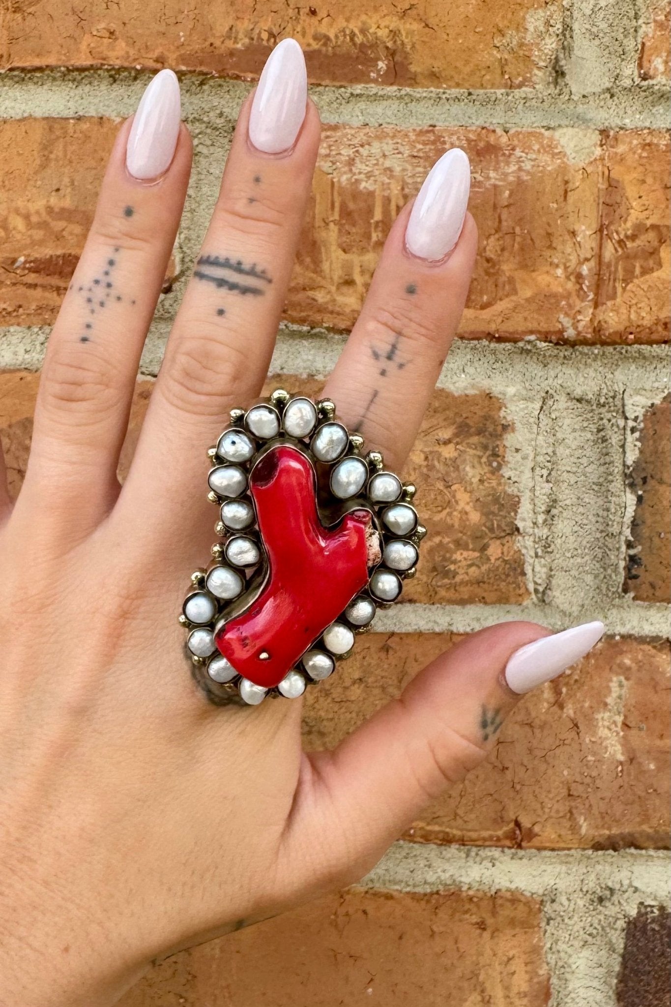 Coral in Reds Statement Ring - ivyandlavyboutique UJDInc